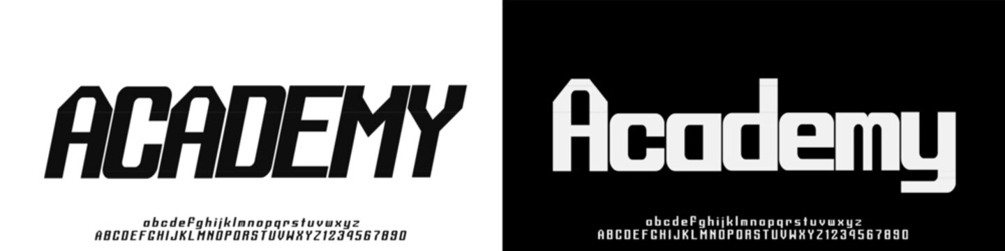 Modern Bold Font. Uppercase Lowercase Regular Italic and Number Typography urban style alphabet fonts for fashion, sport, technology, digital, movie, logo design, vector illustration