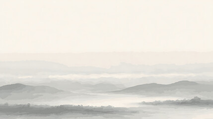Fototapeta premium Misty Mountain Landscape in Grayscale 8b5e7e381f19