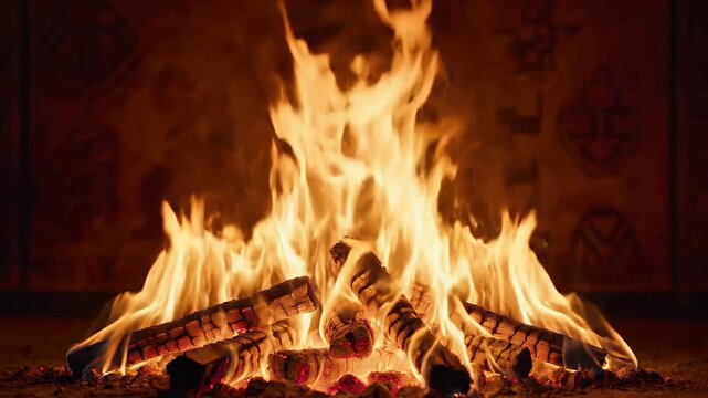 Lag BaOmer Abstract Rising Flame Light Motion