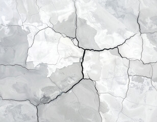 Fototapeta premium ひび割れたコンクリート壁面/Cracked concrete wall