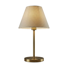 Fototapeta premium Modern Brass Table Lamp with Fabric Shade for Lighting