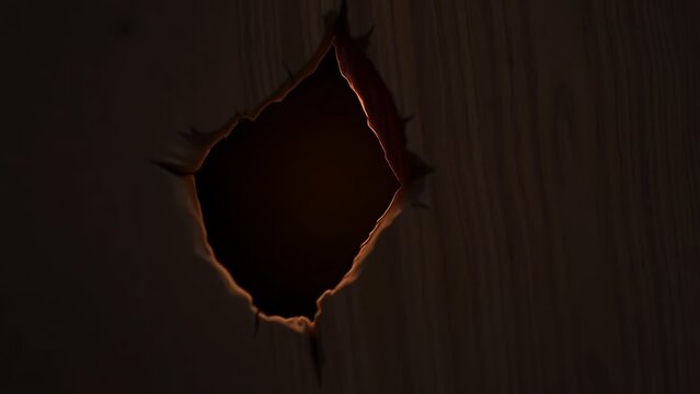  A thin golden light from a crack in dark wood, suggesting hidden space. travel magazines, destination branding, designed for travel destination branding, used by product managers.