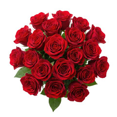 Obraz premium Beautiful Bouquet of Fresh Red Roses Bloom