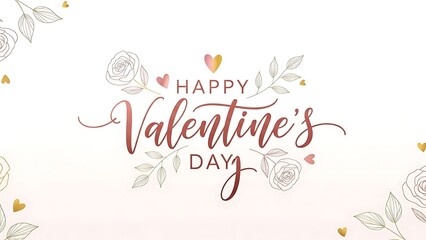 Obraz premium Happy Valentines Day Design With Artistic Calligraphy Text