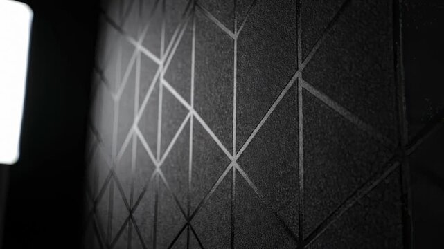Pan Up Abstract Patterned Wall With Silver Lines