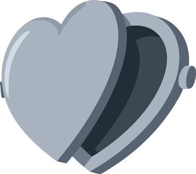 Metal Heart Locket Illustration