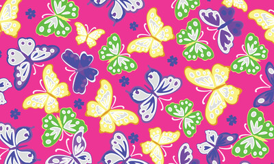 abstract butterfly seamless pattern design background suitable for home decore and wallpaper purpose