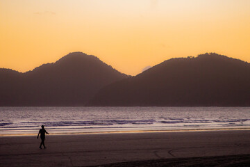 Entardecer na praia 