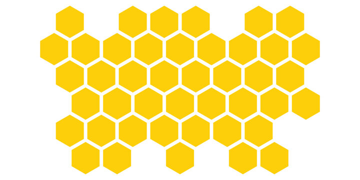 simple yellow honeycomb pattern art for banner poster background.