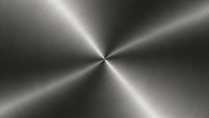 Stainless steel surface with brushed finish and radial pattern, creating a sleek and modern aesthetic