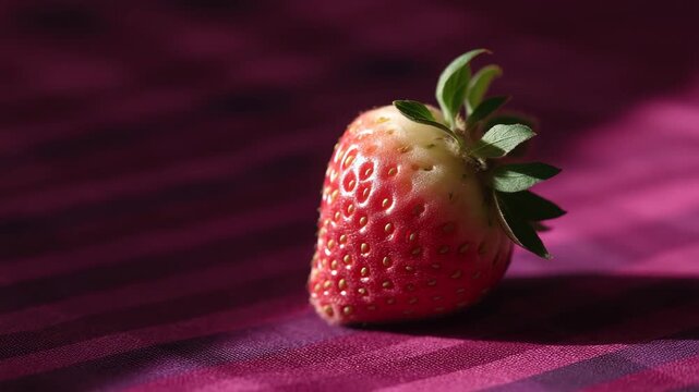 close up of a strawberry, still life with fruits, orange, kiwi, green, grapefruit