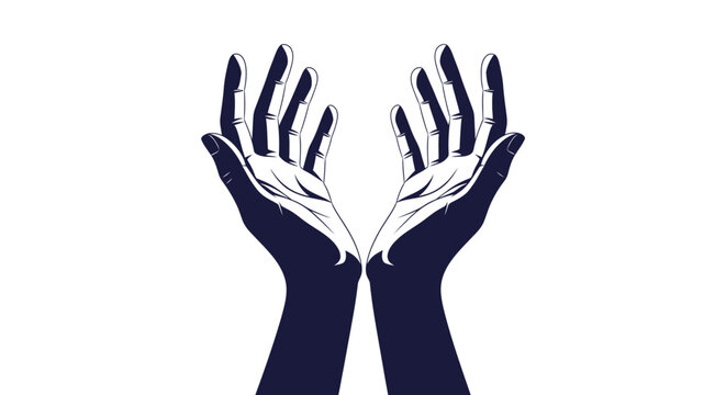 Symbolic Illustration of Open Hands Reaching Upwards in a Gesture of Hope and Support