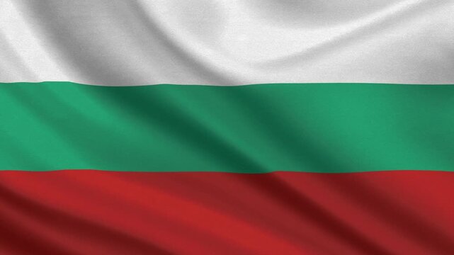 Bulgaria flag waving looping footage Full 4K (3840 x 2160) Realistic Bulgaria Flag Looping background. Looping Closeup Full 4K (3840 x 2160) footage. Bulgaria country flags. September 22, 1908