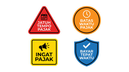 Obraz premium Essential Vector Tax Reminder and Deadline Icons for Financial Compliance