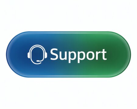 Customer support button with headset icon