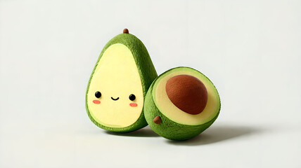 Cute Avocado Plush Toys Still Life