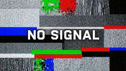 Obraz premium No Signal Television Static Screen Display.