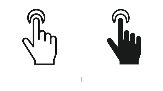 Click here with finger touch icon