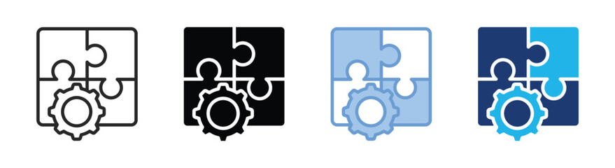 Collaboration icon set multiple style collection