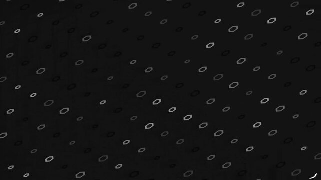 Abstract Grid Pattern Closely Spaced Dots Moving Across a Dark Background