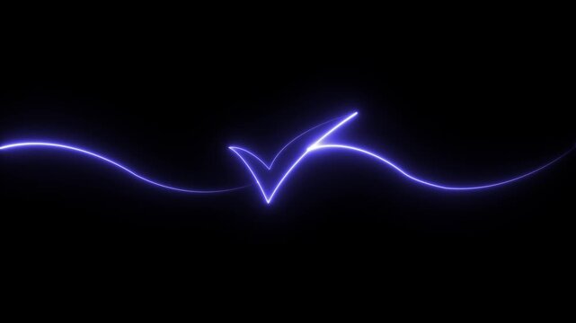 Electric neon lightning bolt energy wave glowing in dark futuristic abstract background motion