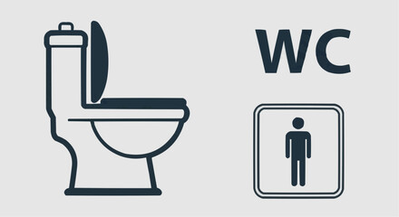 toilet sign Toilet Icon Set Vector | WC Public Bathroom Washroom Symbols