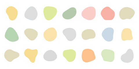 Vector Colorful Organic Blobs Shape Collection