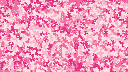 Seamless military camouflage texture in pink como repeats army pattern