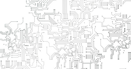 Obraz premium Technological background with a circuit board texture. Vector eps10