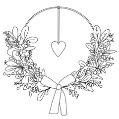 heart with flowers