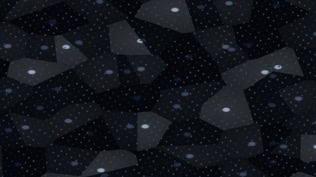 Geometric Night Sky Shapes Floating Across Dark Polyhedral Background