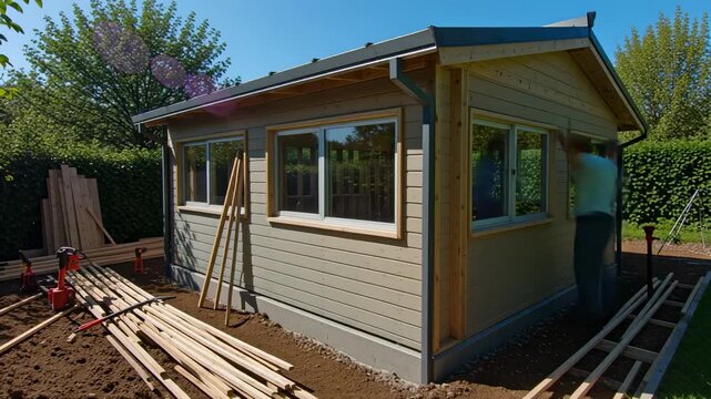 DIY Garden Shed Build Timelapse: From Foundation to Finish