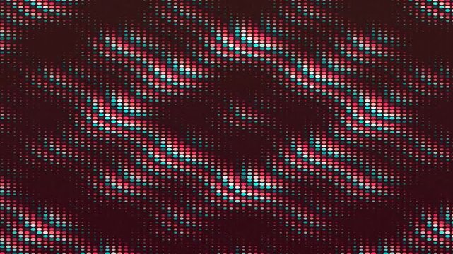 Abstract Pixel Pattern Creating Dynamic Light Art in a Dark Studio