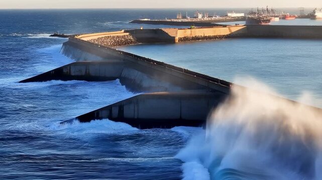 Massive Waves Overtop Sea Wall | Witness the Ocean's Raw Power