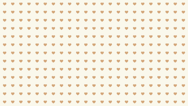 Minimalist beige heart pattern on cream background, repeatable romantic texture for gift wrapping paper
