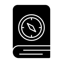 Survival handbook solid icon illustration