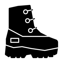 Trail boot solid icon illustration