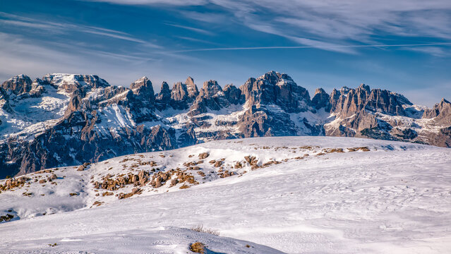 Dolomiti del Brenta, paesaggio innevato