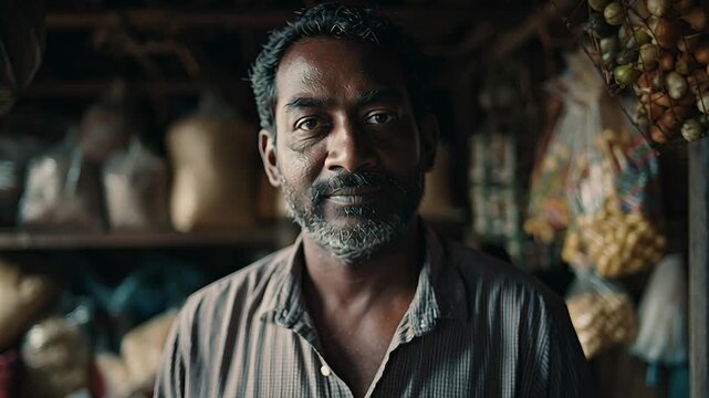 Symbolic authentic lifestyle scene featuring an Indian man, understated everyday setting, minimal composition, controlled natural lighting, realistic cinematic detail, honest and grounded mood