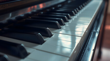 piano keys closeup