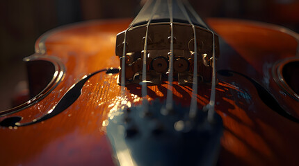 violin on black background