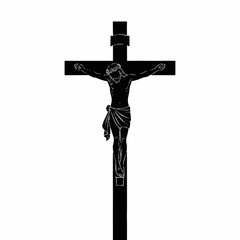 Crucifix with Jesus Christ on Cross.