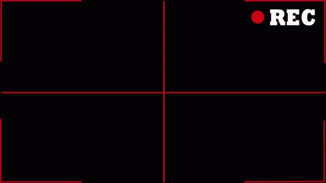 simple black stdio background animation overly,rec animation,4 k animation with alpha channel