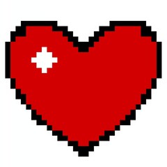 Obraz premium pixel heart love pixel