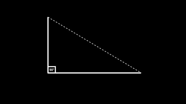 Right triangle diagram with height labeled h and right angle symbol