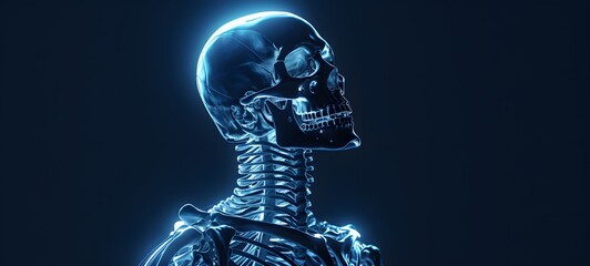 silhouette of skeleton ,generative AI