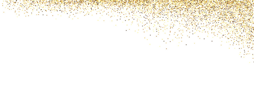 golden glitter frame background sparkling small confetti