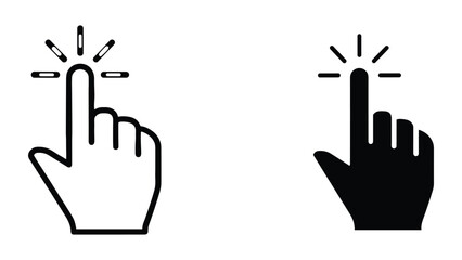 Click here hand icon illustration