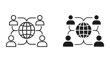 Global network connection and community concept