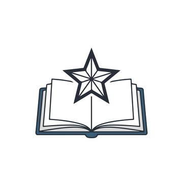 Open Book with Star Emblem
